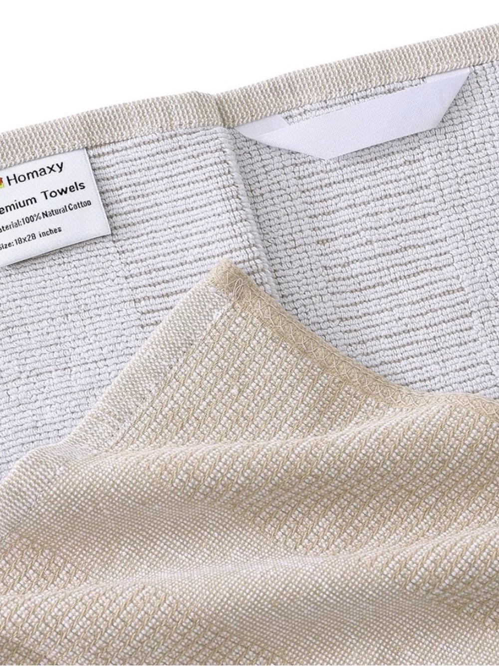 NWT 6 pack Kitchen Waffle Weave Dish Towels - Beige - Picture 4 of 10